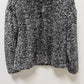 paper crane Dark Grey Fuzzy Quarter-Zip Pullover Sweatshirt