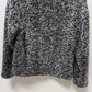 paper crane Dark Grey Fuzzy Quarter-Zip Pullover Sweatshirt