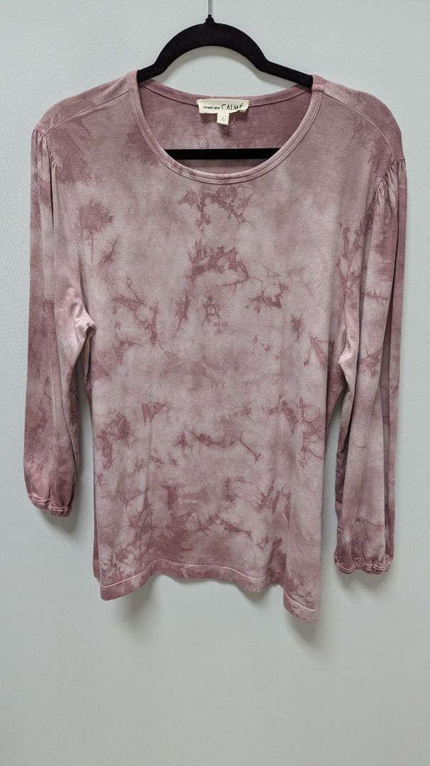 Johnny Was CALME Light Purple Tie-Dye Blouse