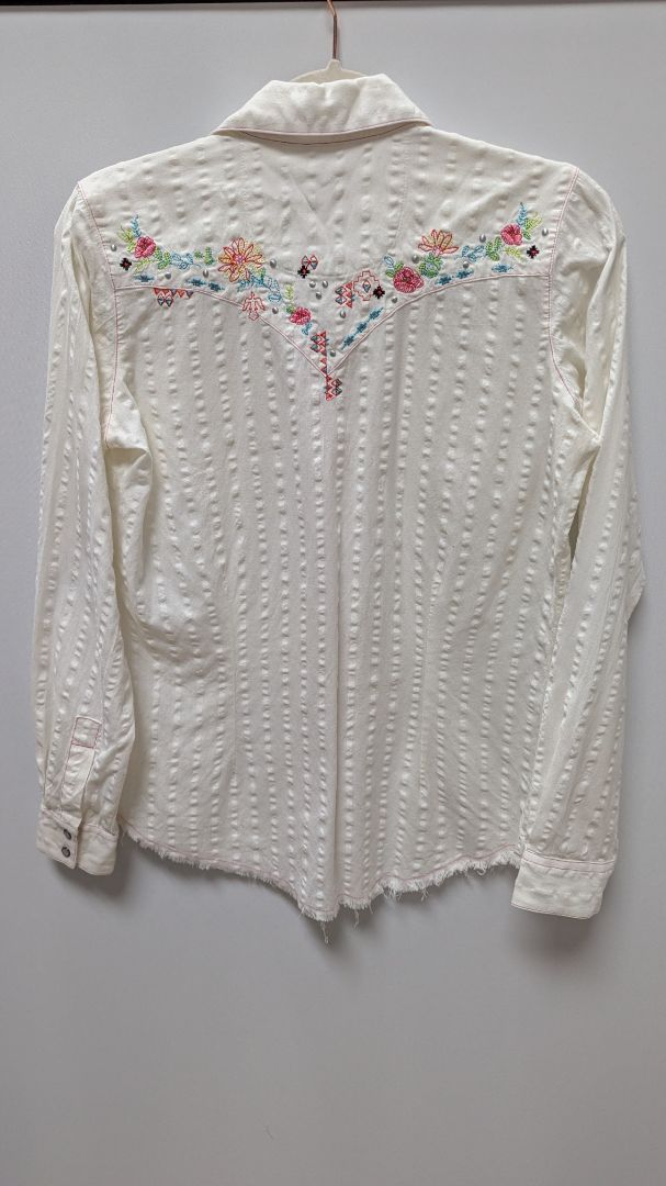 Twenty X Ivory Embroidered Button-Down Blouse