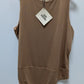 CARA SANTANA Light Brown Sleeveless Bodysuit