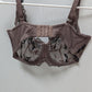 Soma Brown Sheer Embroidered Lace Bra