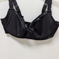 Cacique Black Lightly Lined Lace Trim Bra