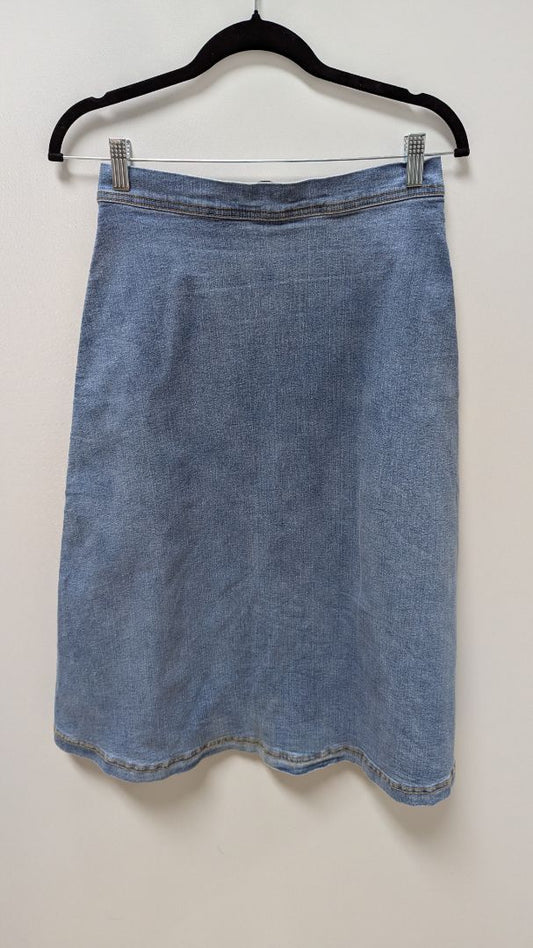 Ten Sixty Sherman Light Wash Zippered Denim Skirt