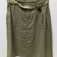 ARTISAN NY Dark Green Belted Linen Skirt
