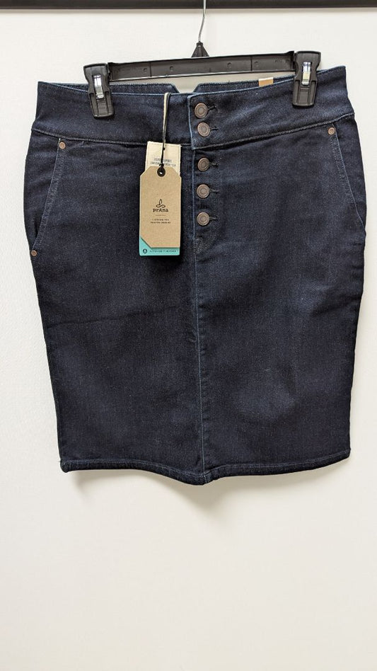 Prana Dark Rinse Wash Aubrey Denim Skirt