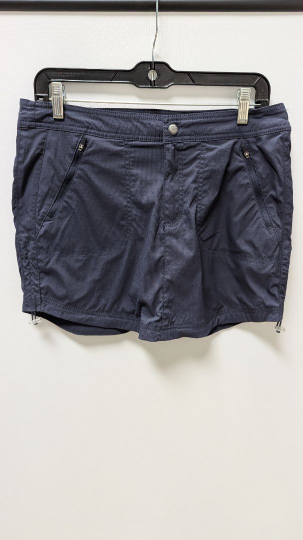 te verda Navy Zippered Active Skort