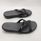 Crocs Black Triangle Strap Wedge Sandal