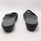 Crocs Black Triangle Strap Wedge Sandal