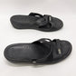 Crocs Black 3-Strap Wedge Sandal