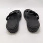 Crocs Black 3-Strap Wedge Sandal