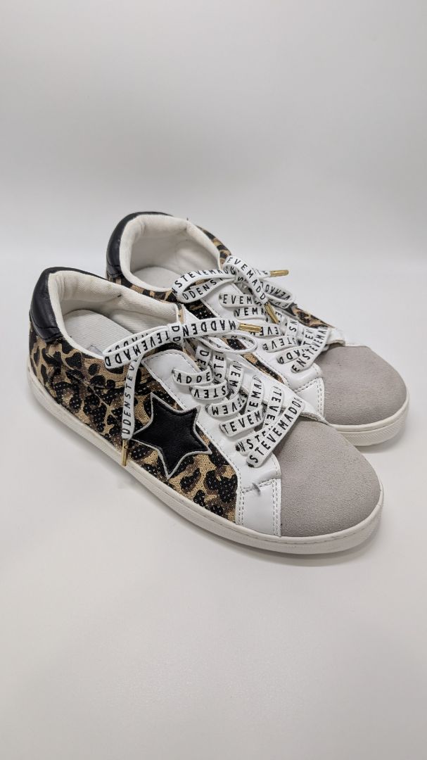 Steve Madden Brown Animal Print Sneakers