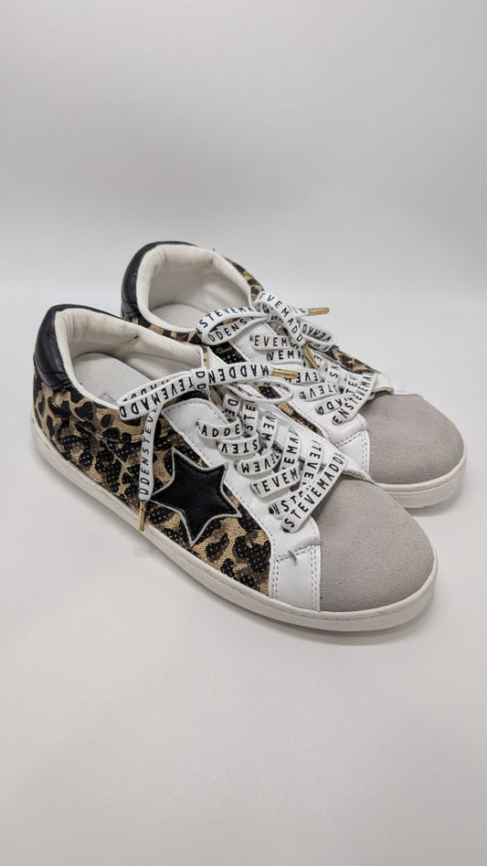Steve Madden Brown Animal Print Sneakers