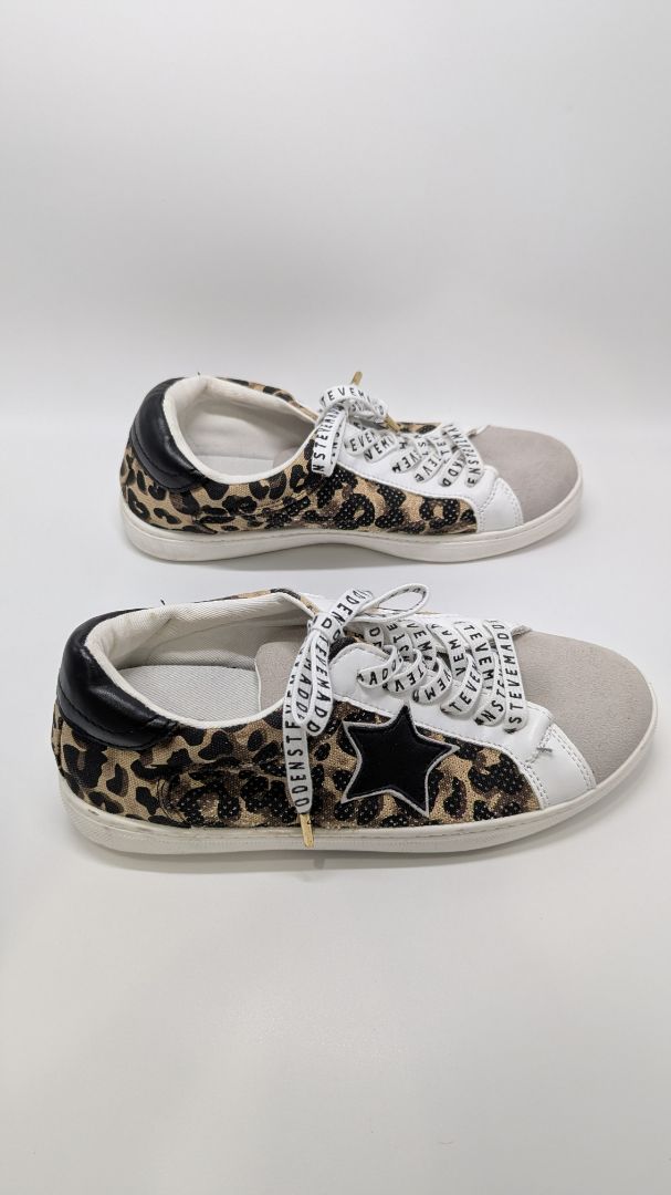 Steve Madden Brown Animal Print Sneakers