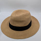 Beige Woven Fedora Sun Hat