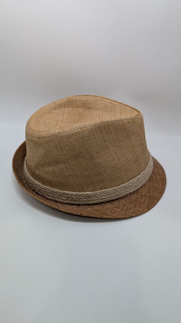 Brown Paper Straw Fedora Hat