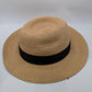 Beige Woven Fedora Sun Hat