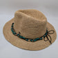 KOORINGAL Brown Raffia Beaded-Band Sun Hat