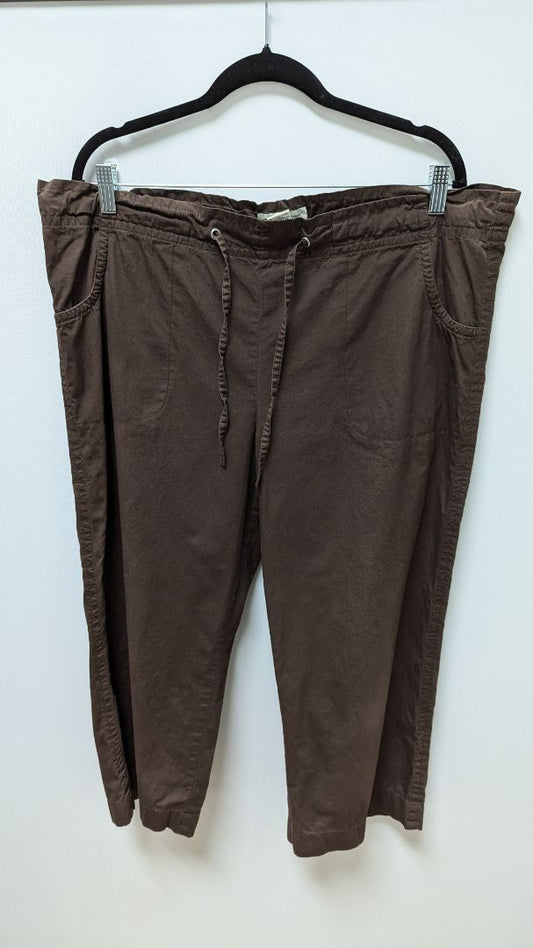Cherokee Dark Brown Drawstring-Waist Casual Pants