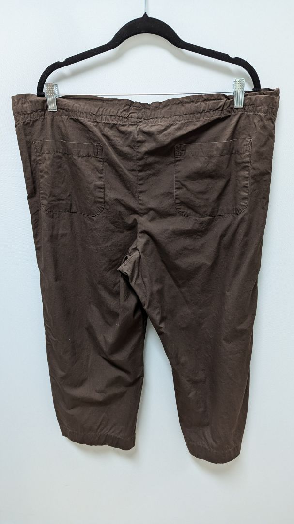 Cherokee Dark Brown Drawstring-Waist Casual Pants