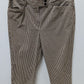Jones New York Signature Brown/White Striped Stretch Pants