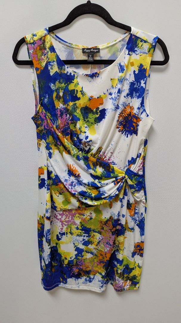 Maggy Boutique Multicolor Sleeveless Faux-Wrap Dress