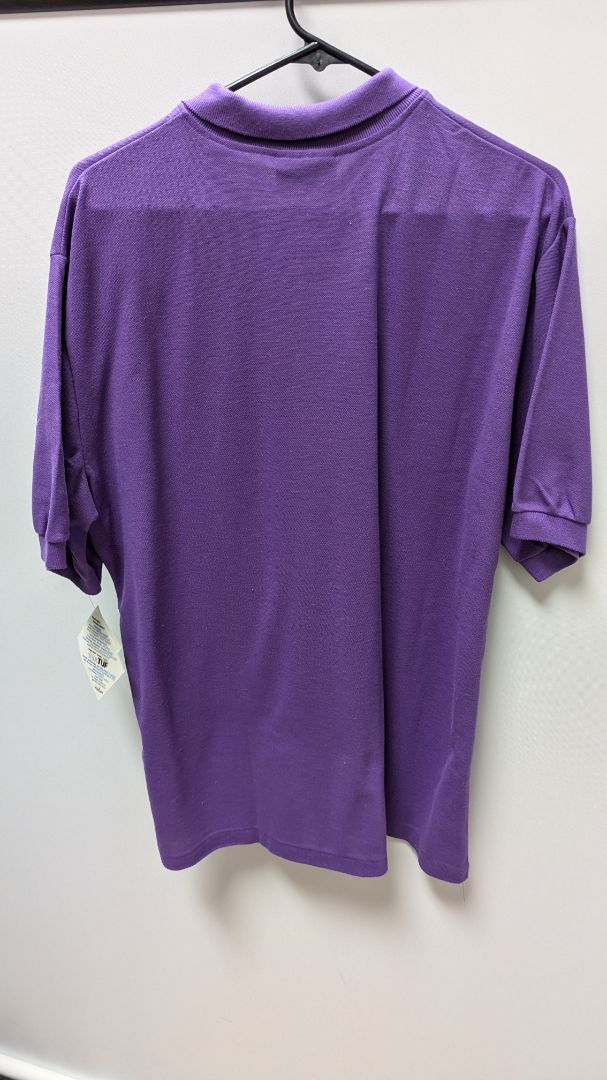 CREST Men's Purple Embroidered Lion Polo Shirt