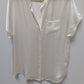 vince. Off White Silk Button-Down Blouse