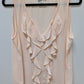 White House Black Market Light Pink Sheer Sleeveless Blouse