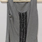 Caslon Black/White Striped Sleeveless Blouse
