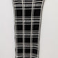 Black/White Plaid Knit Infinity Scarf