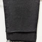 Black Knit Tassel Fringe Scarf