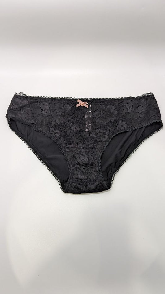 Victoria's Secret Black Lace-Front Hiphugger Panty (NWOT)