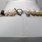 Ivory/Brown Pearl Beaded Longline Necklace
