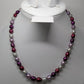 Purple & Burgundy Beaded Necklace with Clasp