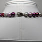Purple & Burgundy Beaded Necklace with Clasp