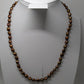 Brown Pearl Beaded Necklace with Silver Clasp