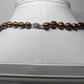 Brown Pearl Beaded Necklace with Silver Clasp