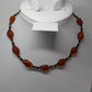 Burgundy/Black Beaded Necklace with Ring Clasp