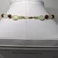Burgundy & Light Green Rose Pendant Beaded Necklace