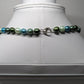 Blue & Green Beaded Necklace with Clasp