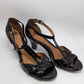 Sofft Black Carlina Patent Leather Strappy Heels