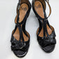 Sofft Black Carlina Patent Leather Strappy Heels