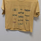 Fifth & Sun Yellow Faded Cropped Graphic T-Shirt