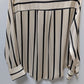 H&M Light Pink/Black Striped Button-Down Blouse
