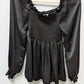 CLARISBELLE Black Off-The-Shoulder Ruched Blouse