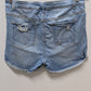 Wax Jean Light Wash Distressed Denim Shorts