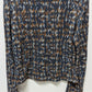 Pilcro Navy/Brown Printed Knit Sweater
