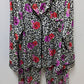 Sofia Intimates Ivory/Black/Purple Animal Print Floral Sleepwear Set