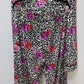 Sofia Intimates Ivory/Black/Purple Animal Print Floral Sleepwear Set
